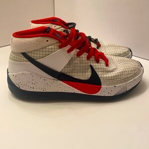 Nike Air Zoom Kevin Durant Basketball Shoes Red, White and Black Plaid Men’s 11